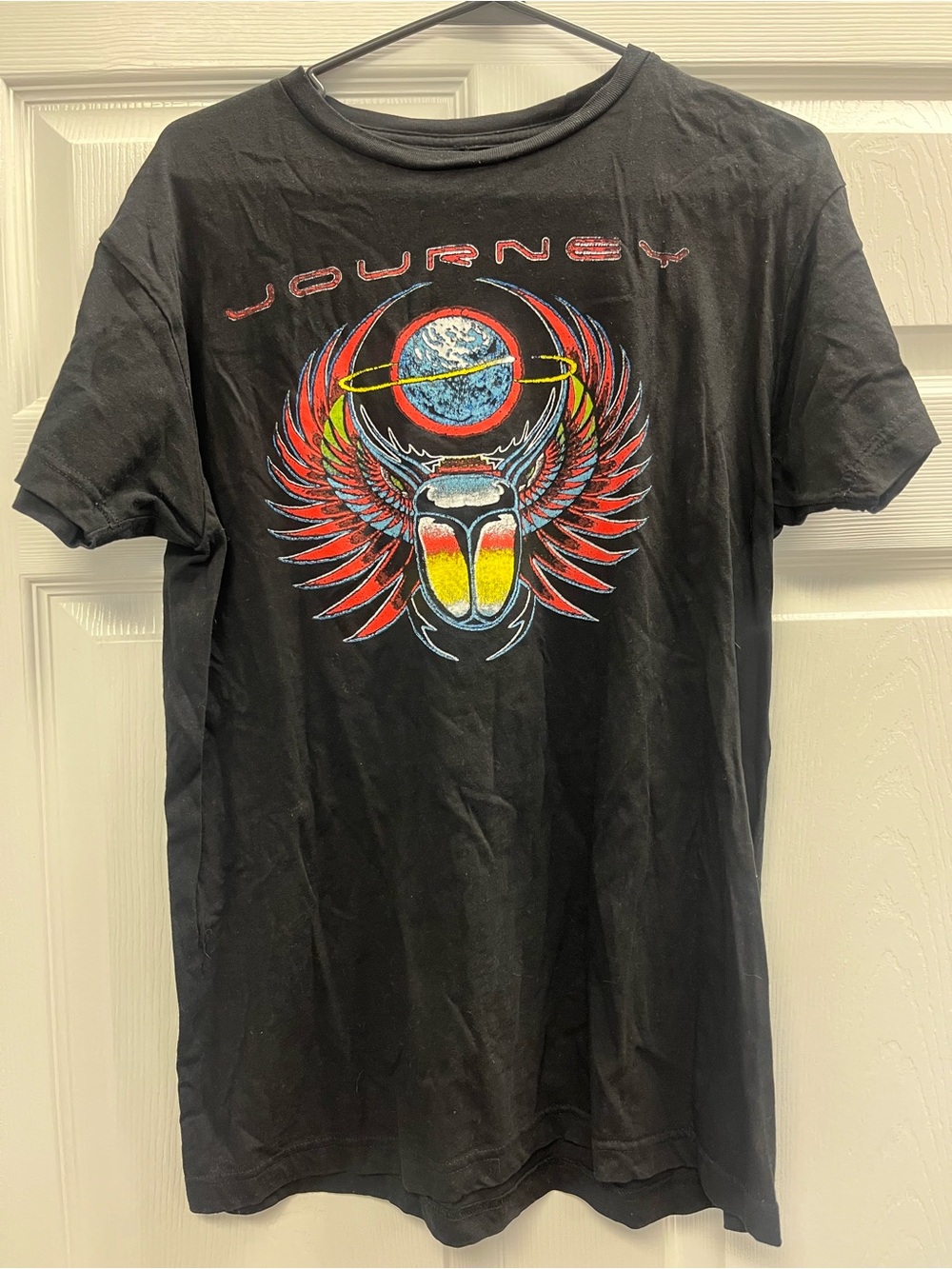 Journey Scarab Beetle Graphic Band Tee Size Medium Black